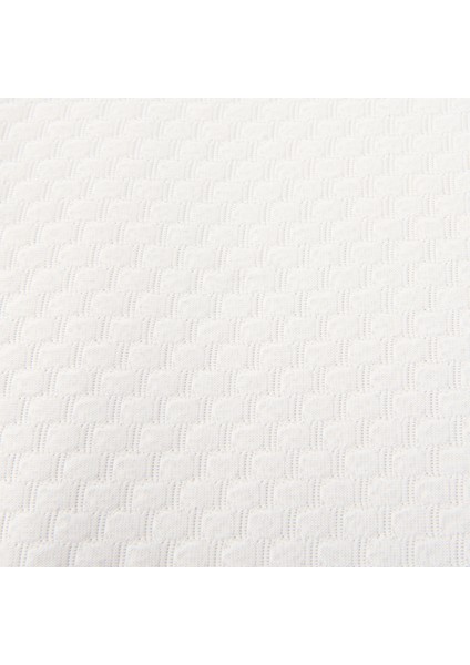 Soft Minik Kapitoneli Tek Kişilik Sıvı Geçirmez Lastikli Alez - Beyaz - 100X200 cm