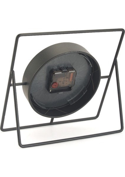 Metal Dikdörtgen Yuvarlak Masa Saati - 24 cm