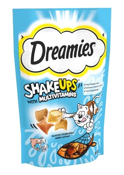Shakeups Multivitaminli Deniz Ürünlü Kedi ve Yavru Kedi Ödül Maması 55 gr