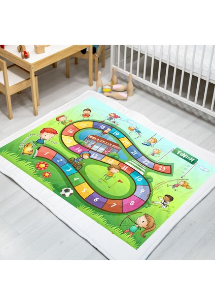 Carpdress Sayı Desenli Kaydırmaz Oyun Halısı 100 x 150 cm