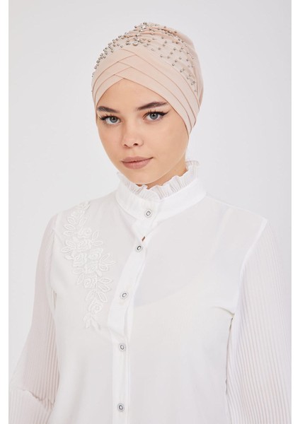 Incili Üç Çapraz Geçmeli Bone