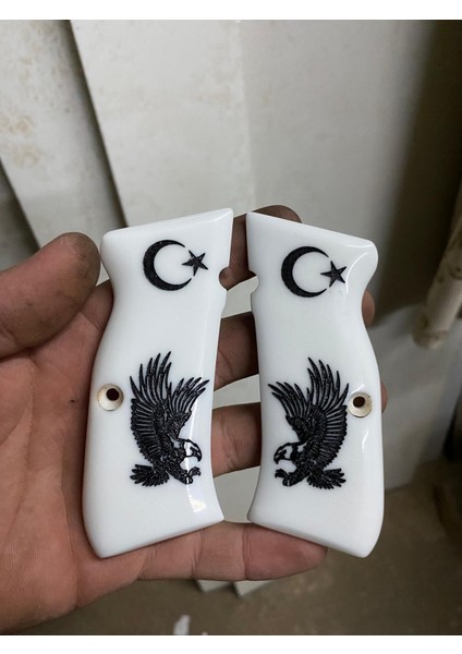 Sarsılmaz Ay Yıldız Kartal Işlemeli Sedef Gravür Kabze