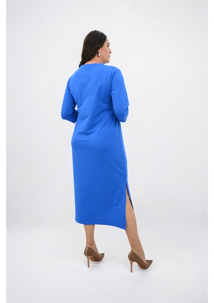 Kadın Büyük Beden Bel Bağlama Detaylı Elbise 5274-25 indirimleri