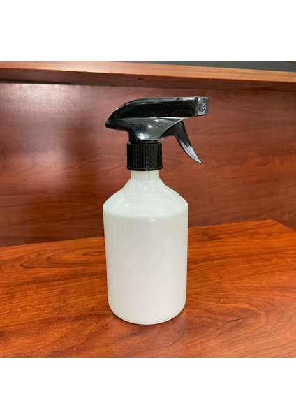 Siyah Tetik Spreyli Beyaz Plastik Şişe - Spreyli Plastik Şişe 500 ml x 4 Adet