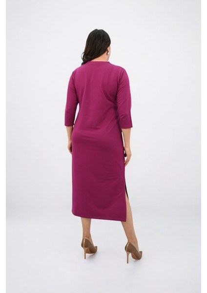 Kadın Büyük Beden Bel Bağlama Detaylı Elbise 5274-25 indirimleri