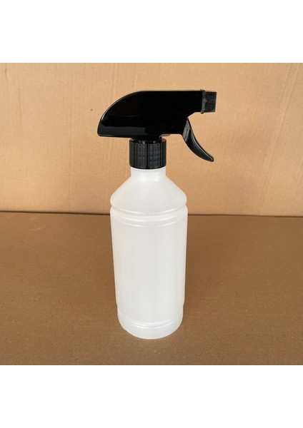 Siyah Tetik Spreyli Kimyasala Dayanıklı Plastik Şişe - Spreyli Plastik Şişe 500 ml x 4 Adet