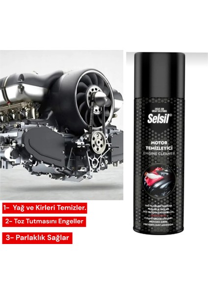 Selsil Oto Motor Temizleyici Sprey 500 Ml