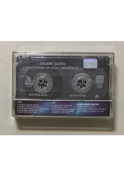 Selami Şahin Şarkılarım ve Ben Nostalji Kaset (Orjnal Dönem Baskı Kaset)