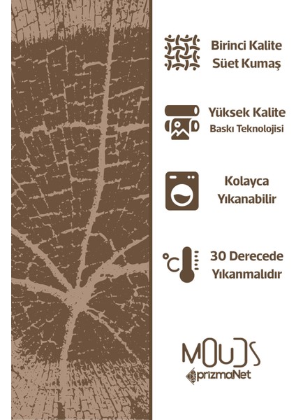 Çift Tarafı Baskılı Ağaç Desenli Tekli Süet Kırlent Kılıfı modelleri