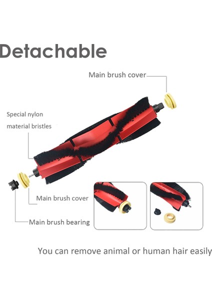 Yedek Parçalar Ana Fırça Yan Fırça Hepa Filtre Roborock S4 S5 S50 S51 S55 Robotlu Süpürgeler Aksesuarları (Yurt Dışından) indirimleri