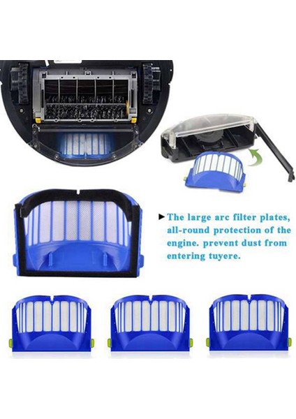 Irobot Roomba 671/692 Robotlu Süpürge Aksesuarları Için Yedek Parçalar Ana Fırça Yan Fırça Hepa Filtre (Yurt Dışından) fiyatları