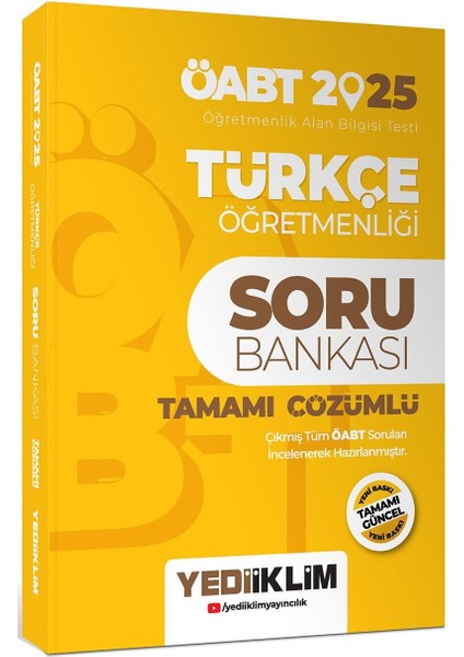 2025 Öabt Türkçe Öğretmenliği Tamamı Çözümlü Soru Bankası
