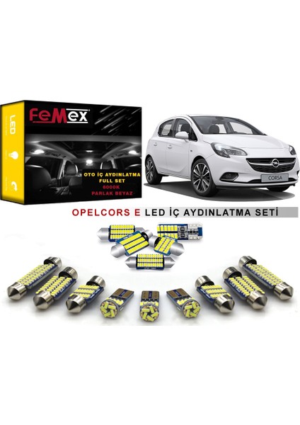 Opel Corsa E Led Iç Aydınlatma Ampul Seti Femex Parlak Beyaz