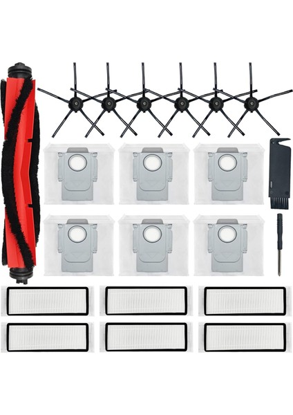 Roborock Q5 Q5+ Q5 Plus Robot Süpürge, Ana Fırça, Yan Fırçalar Için Uyumlu Yedek Parça Aksesuar Seti (Yurt Dışından)