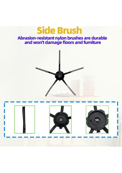 Roborock Q5 Q5+ Q5 Plus Robot Süpürge, Ana Fırça, Yan Fırçalar Için Uyumlu Yedek Parça Aksesuar Seti (Yurt Dışından) fiyatları