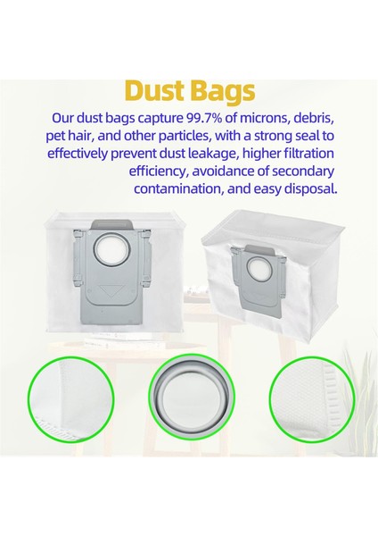 Roborock Q5 Q5+ Q5 Plus Robot Süpürge, Ana Fırça, Yan Fırçalar Için Uyumlu Yedek Parça Aksesuar Seti (Yurt Dışından) modelleri