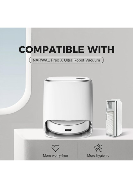 Narwal Freo x Ultra Robot Vakum, 1l Büyük Toz Çantası Replacmenet Için 4 Paket Tek Kullanımlık Toz Torbaları (Yurt Dışından)