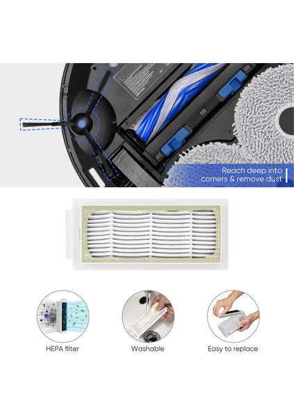 Ecovacs Deebot T30S Robot Süpürge Ana Yan Fırça Hepa Filtre Paspas Bezi Toz Torbaları Yedek Parçaları (Yurt Dışından) indirimleri