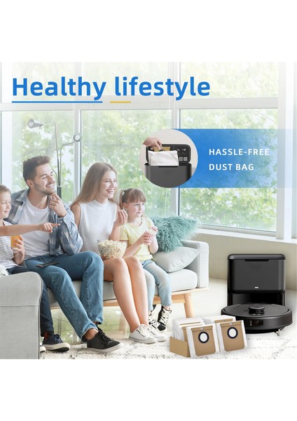 Eufy L50 Ses L60 Ses Elektrikli Süpürge Kendiliğinden Boşalan Dock Için 12'li Toz Torbası Paketi, Conga Home 1000,8090 ULTRA,9090AI Için (Yurt Dışından) indirimleri