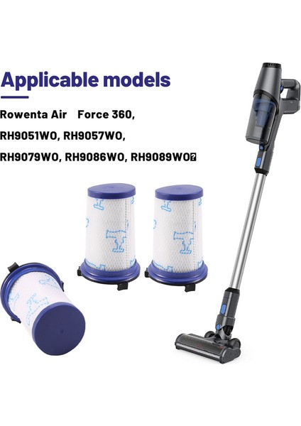 ZR009001 Yedek Parçaları Için 3 Adet Elektrikli Süpürge Aksesuar Filtresi Rowenta Air Force 360 ​​x-Pert RH9015WO (Yurt Dışından) indirimleri