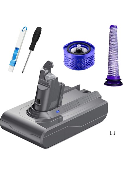 21.6 V V6 DC62 Pil Adaptörü + Filtreler Tam Kiti Dyson V6 SV04 SV03 DC58 DC59 DC61 DC74 Hayvan DC72 Vakum Için Değiştirin (Yurt Dışından) indirimleri