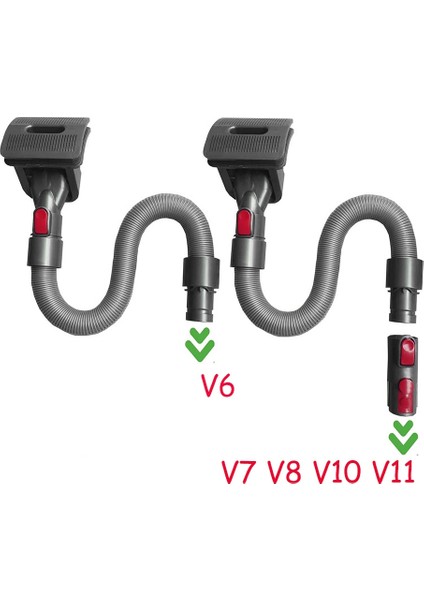 Dyson V15 V11V10 V8 V7 Elektrikli Süpürge Köpek Kedi Pet Saç Fırçası Bakım Aleti Esnek Uzatma Hortumu Yedek Parçalar (Yurt Dışından) fırsatları