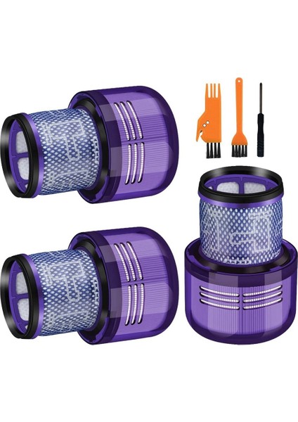 Dyson V11 V15 SV14 Elektrikli Süpürge Aksesuarları Için Yedek Filtreler Yıkanabilir Filtre + Temizleme Fırçası (Yurt Dışından)