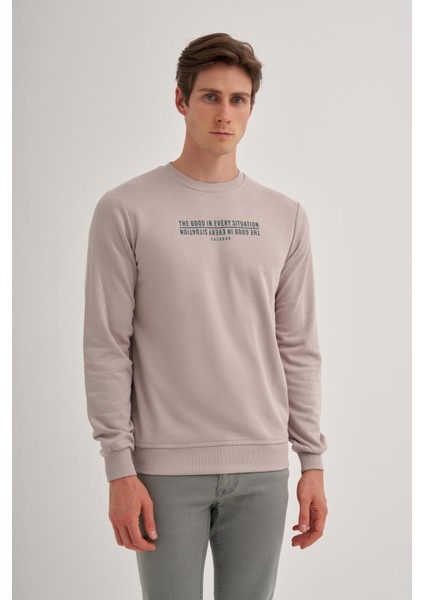 Erkek 3 Iplik Şardonsuz Sweatshirt 5221 Gri
