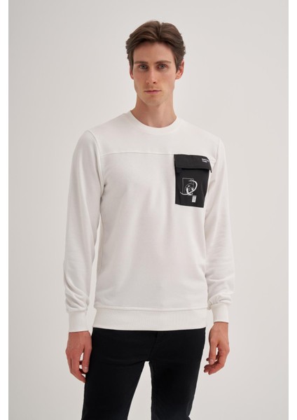 Erkek 3 Iplik Sweatshirt 5016 Ekru fiyatları