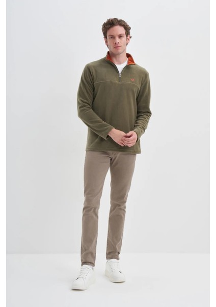 Erkek Polar Yarım Fermuar 5632 A.haki