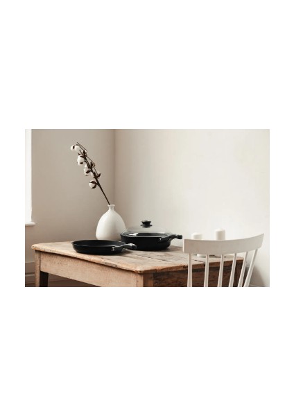 3 Parça Tencere & Tava Seti 24 cm Tava 24 cm Basık Tencere