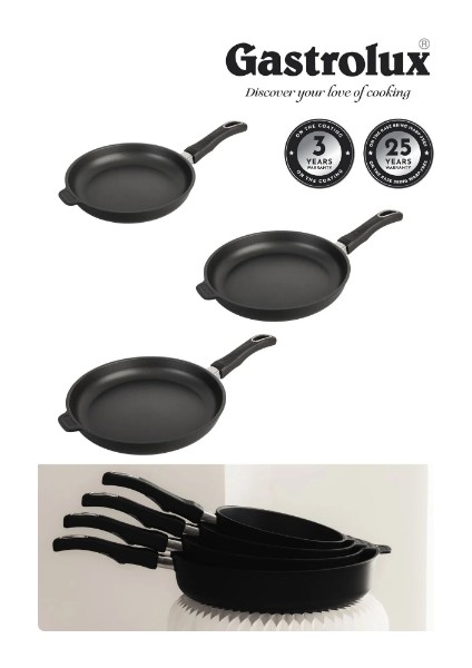 3 Parça Tencere & Tava Seti 24 cm Tava 24 cm Basık Tencere