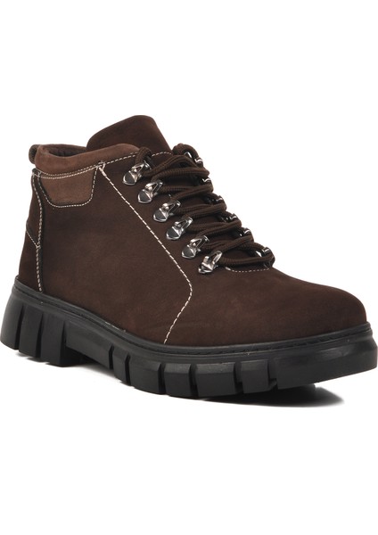 25016 Kahve Nubuk Hakiki Deri Erkek Outdoor Bot modelleri