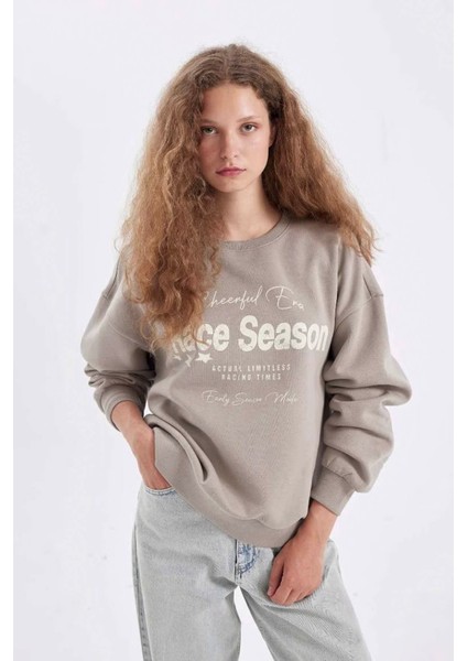 Kadın Sweatshirt Taş C7814AX/BG730