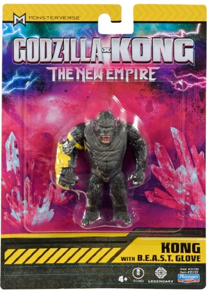 Godzilla x Kong Mini Figür 8 cm Kong Wiht B.e.a.s.t. Glove Ikonik Koleksiyonluk Film Karakteri 4+ Yaş ve Üzeri