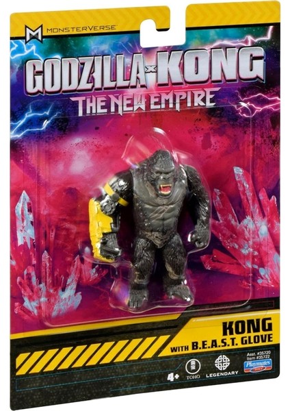 Godzilla x Kong Mini Figür 8 cm Kong Wiht B.e.a.s.t. Glove Ikonik Koleksiyonluk Film Karakteri 4+ Yaş ve Üzeri