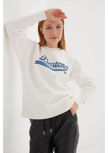 Kadın Sweatshirt Ekru 24K0843K1 fiyatları