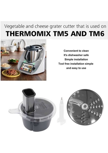 Thermomix Tm5 Tm6 Pişirme Blender Dilimleme Parçalama Diski Çok Fonksiyonlu Mutfak Robotu Konteyner Kesici Kiti (Yurt Dışından)