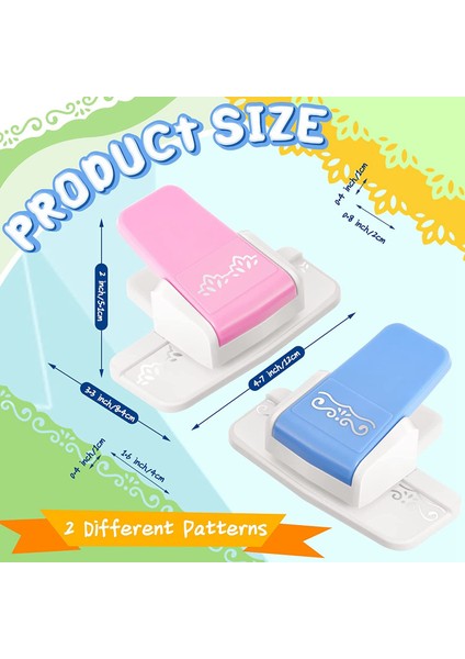 Şık Kenar Delgeç 2 Adet Çiçek Desenli Kenar Kesiciler Dıy Hediye Kartı Delgeç Scrapbook Kalıp Kesim Düğün Kartı Yapımı Için, A (Yurt Dışından) modelleri