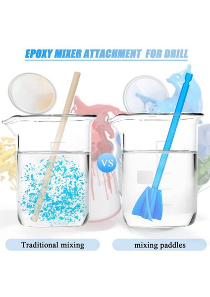 Reçine Için Mikser Ataşmanı Matkap, 5'li Paket Epoksi Reçine Karıştırıcı Reçine Karıştırıcı Ataşmanı, Boyayı Karıştırmak Için Spiral Karıştırıcı (Yurt Dışından)