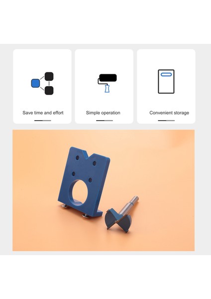 Matkap Uçları Menteşe Için Set Gizli Menteşe Sıkıcı Jig 2 Adet Ahşap Kesici Marangoz Ağaç Işleme Diy Araçları (Yurt Dışından)