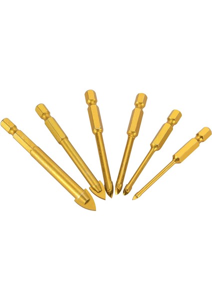 6 Adet Cam Matkap Uçları Seti Kiremit Seramik Delme Seti 3/4/5/6/8/10MM ile 1/4 Inç Hex Shank Porselen Mermer Ayna Için (Yurt Dışından)