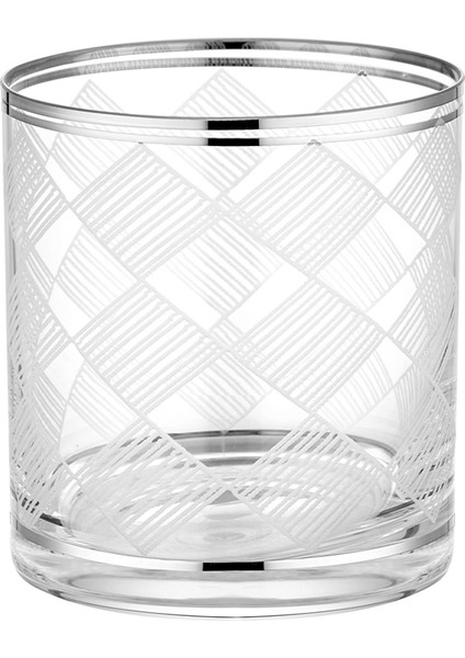 Karo Platin Yaldızlı 200 Ml 6 Parça Cam Viski Bardağı