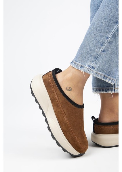 Adela Kadın Deri Sabo Taba Terlik