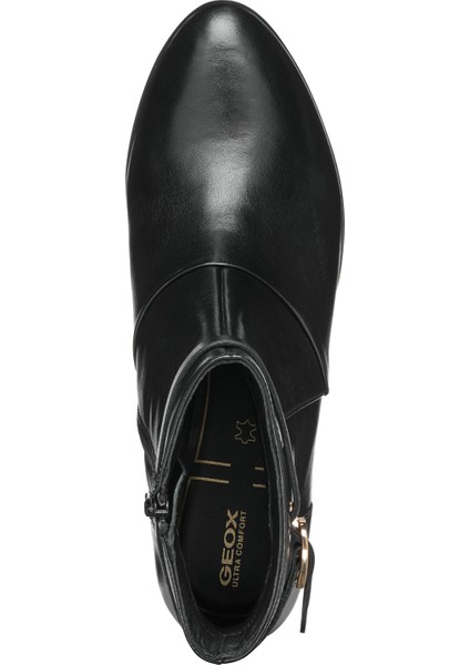 Kadın Siyah D Walk Pleasure Fermuarlı Kalın Topuklu Deri Bot D46TEA00043C9999 indirimleri