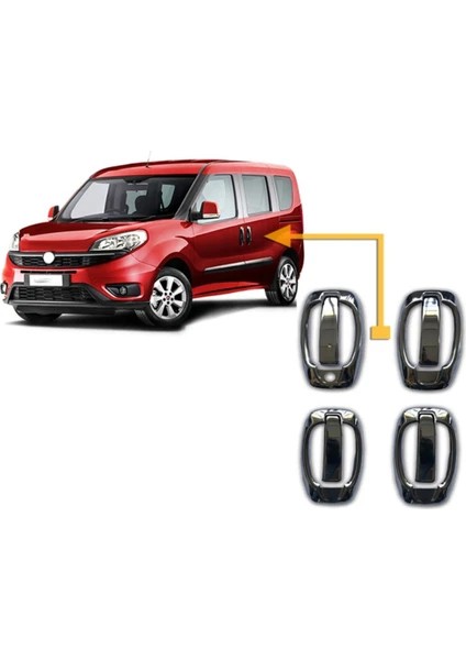 Alminox Oto Doblo Krom Set 2010-2022 Arası UYUMLU14 Parça fırsatları