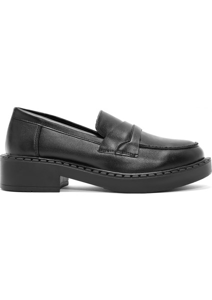 Kadın Siyah Maskülen Loafer 24WFE252418