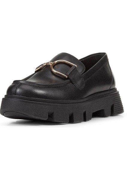 Kadın Siyah Vilde Toka Detaylı Deri Maskülen Loafer D46UAH00043C9999 fiyatları