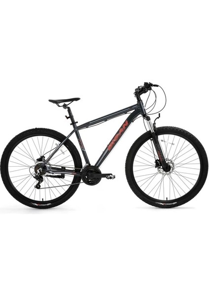 Atlas Erkek Dağ Bisikleti 48CM Hd 29 Jant 21 Vites Parlak Gri Kırmızı