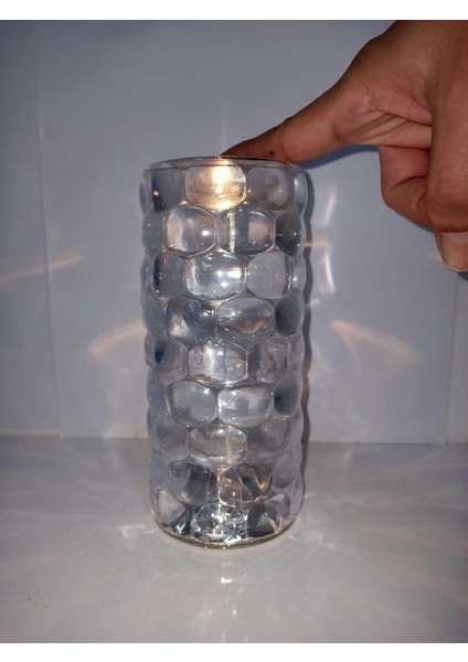 USB Şarjlı 3 Işık Seçenekli Dokunmatik Kristal Masa Lambası Gece Lambası Salonda Yatak Odasında indirimleri